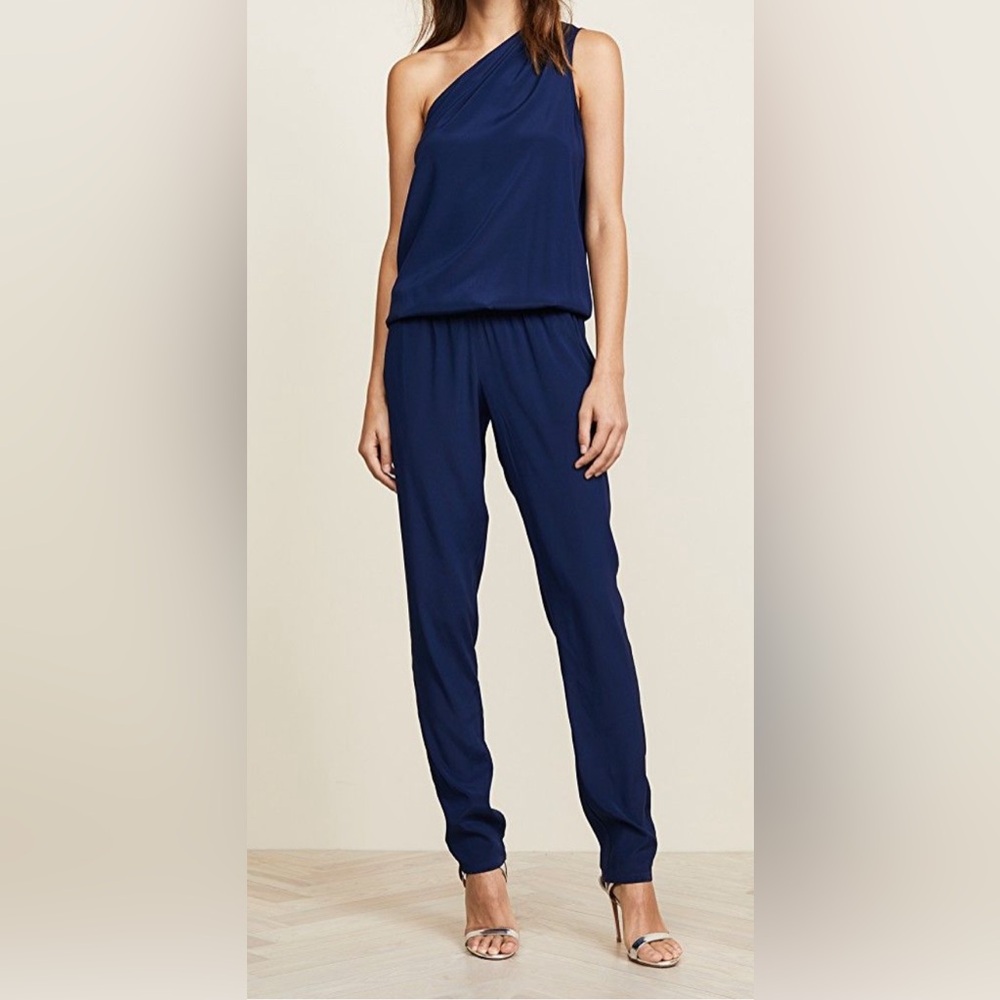 Ramy Brook Lulu one shoulder silk jumpsuit